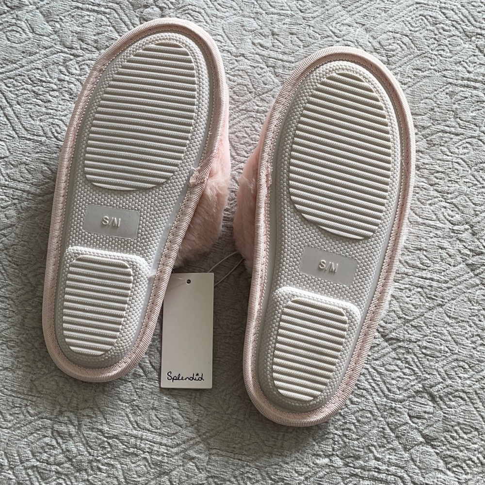 Faux Fur Crisscross Slippers - Picture 2 of 3